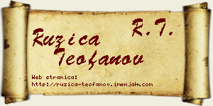 Ružica Teofanov vizit kartica